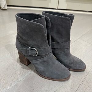 Grey suede Isola booties